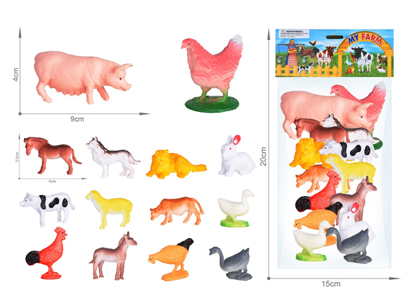 Farm Animal Toy Set 14PCS