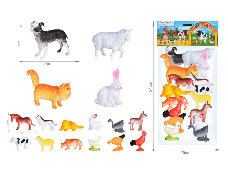 Farm Animal Toy Set 16PCS
