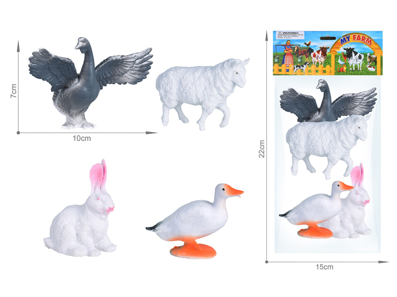 Farm Animal Toy Set 4PCS