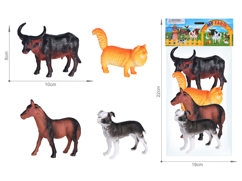 Farm Animal Toy Set 4PCS