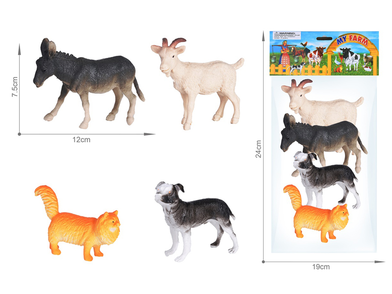 Farm Animal Toy Set 4PCS