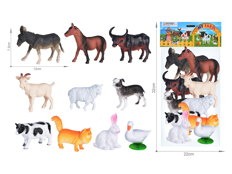 Farm Animal Toy Set 10PCS
