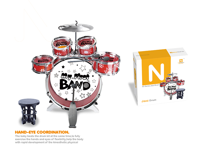 Jazz Drum Set(5 Drums + Chair)