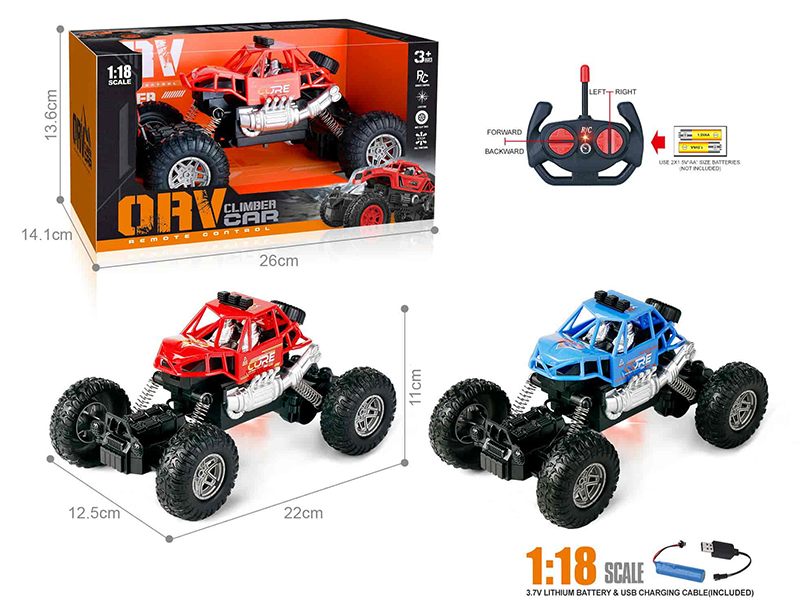 27Mhz 1:18 4-Channel Remote Control Off-Road Climbing Car With Light(Included Batteries)