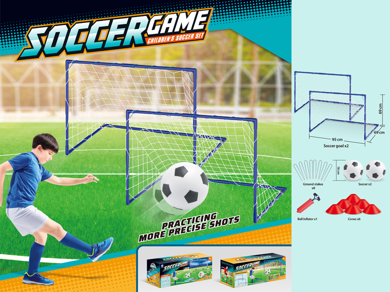 Double Door Football Goal(White Net)