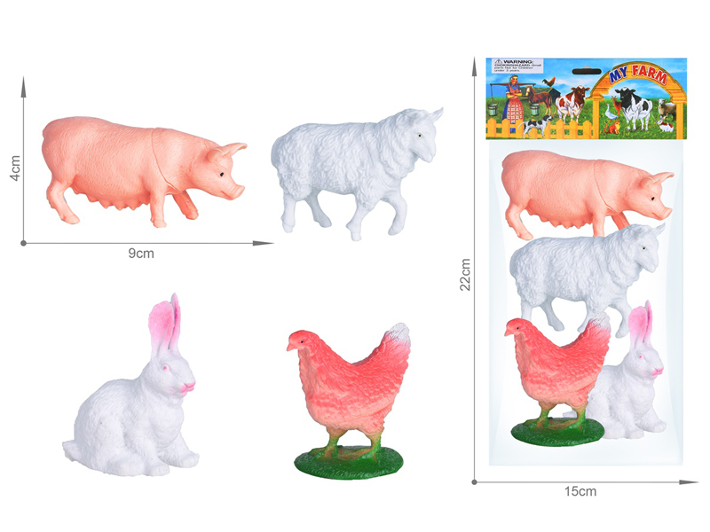 Farm Animals Toy Set 4PCS