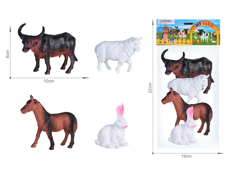 Farm Animals Toy Set 4PCS