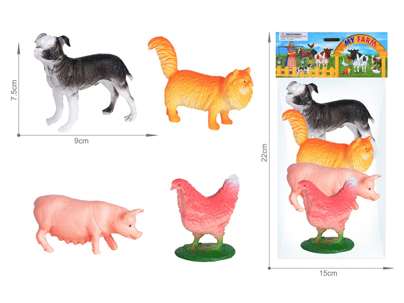 Farm Animals Toy Set 4PCS