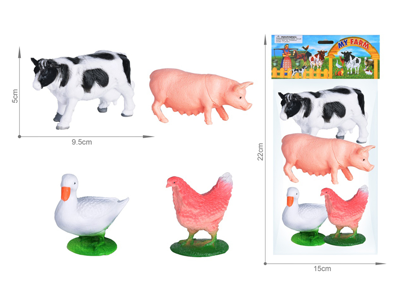 Farm Animals Toy Set 4PCS