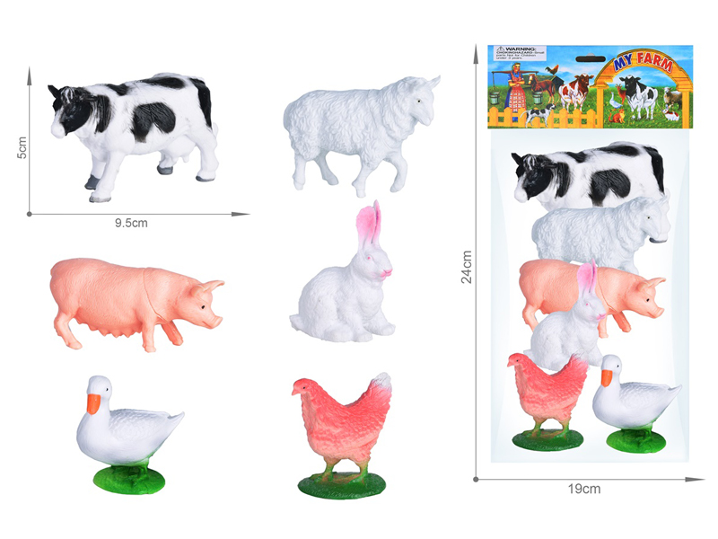 Farm Animals Toy Set 6PCS