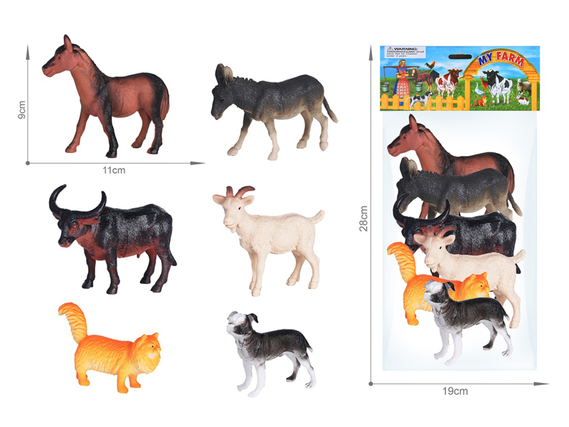 Farm Animals Toy Set 6PCS