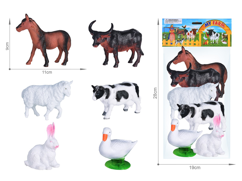 Farm Animals Toy Set 6PCS