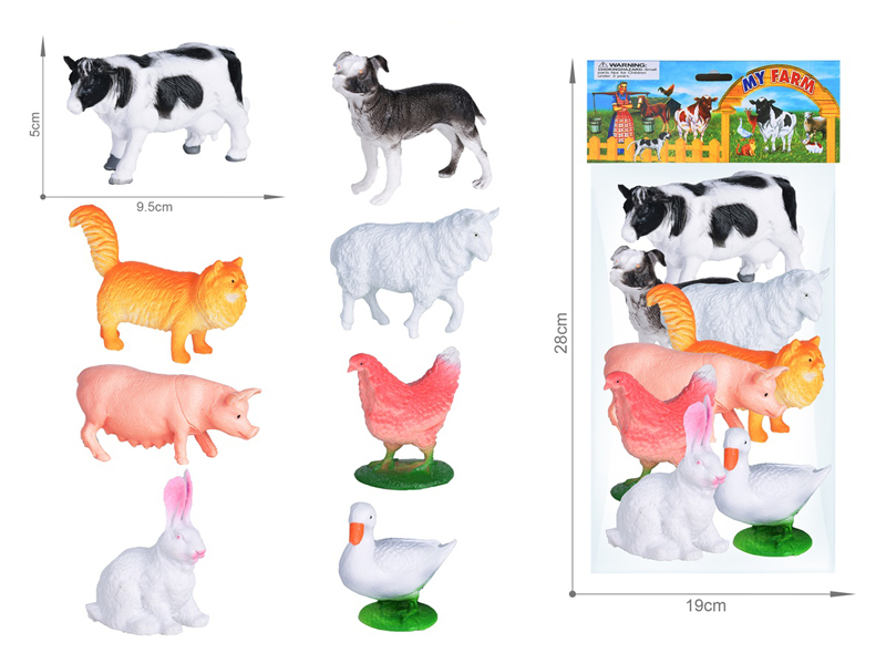 Farm Animals Toy Set 8PCS