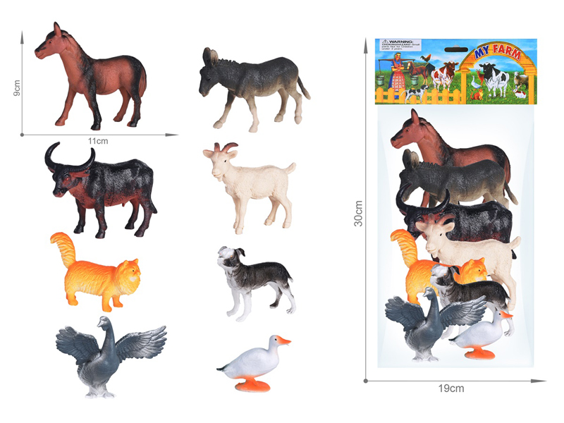 Farm Animals Toy Set 8PCS