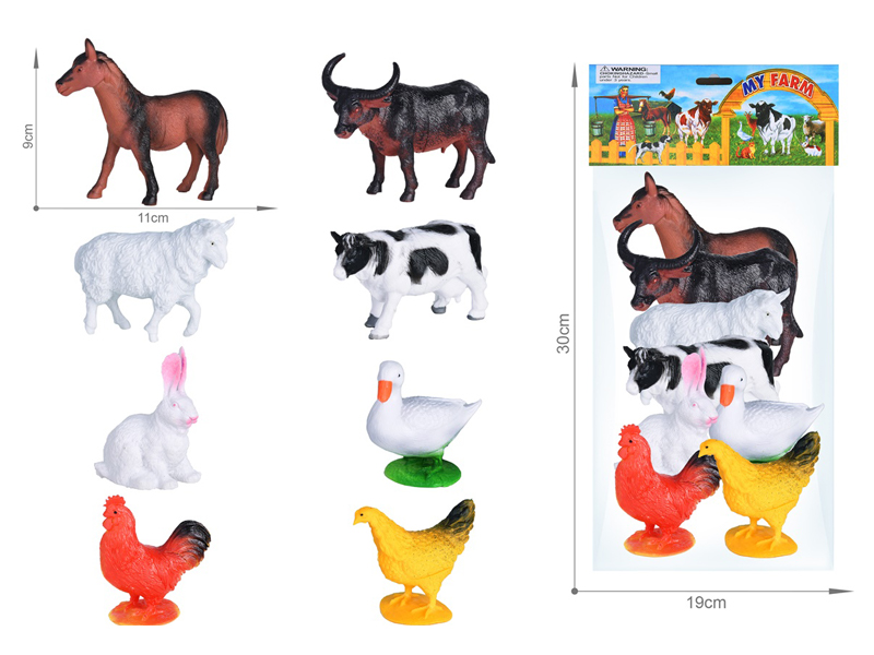 Farm Animals Toy Set 8PCS