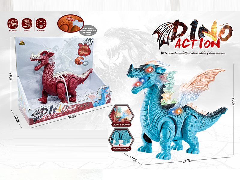 B/O Fire Dragon/Ice Dragon With Sound And Light