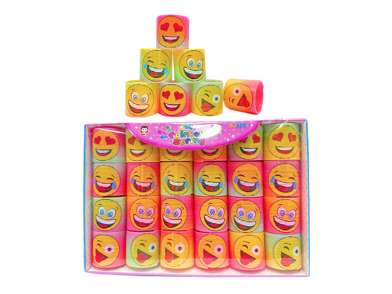 24PCS Taiwan Colored Expression Rainbow Circle