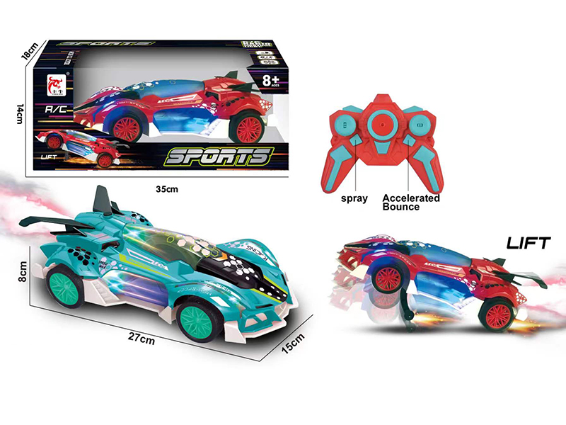 2.4G Remote Control Spray Car With Lights,Accelerated Bounce