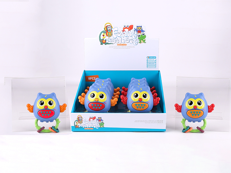 Owl Rattle Toys(Red/Orange 2 Color Mixed)8pcs