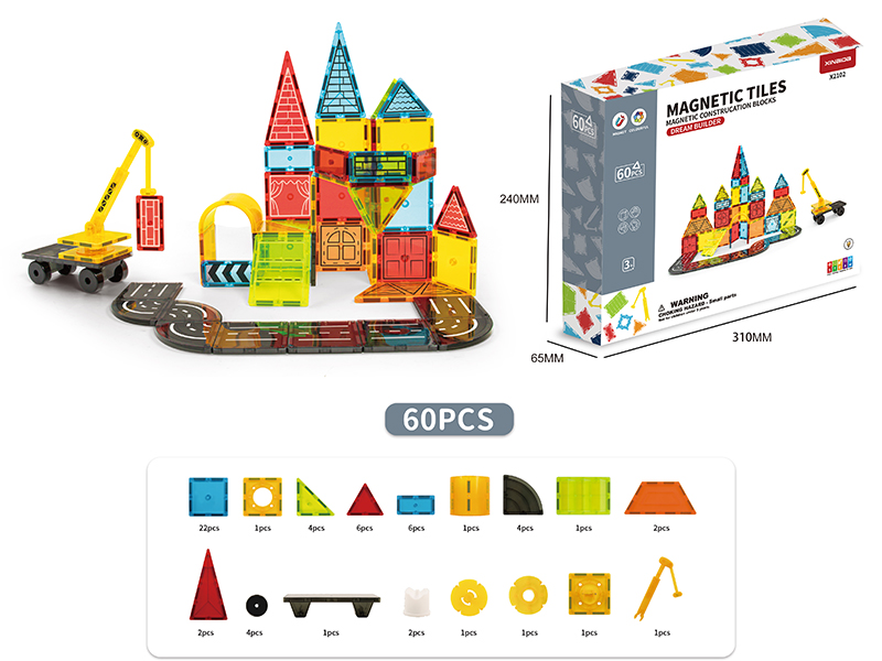 Magnetic Tiles Building Blocks 60PCS