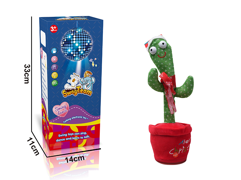 Talking Dancing Swinging Electric Christmas Cactus Toy