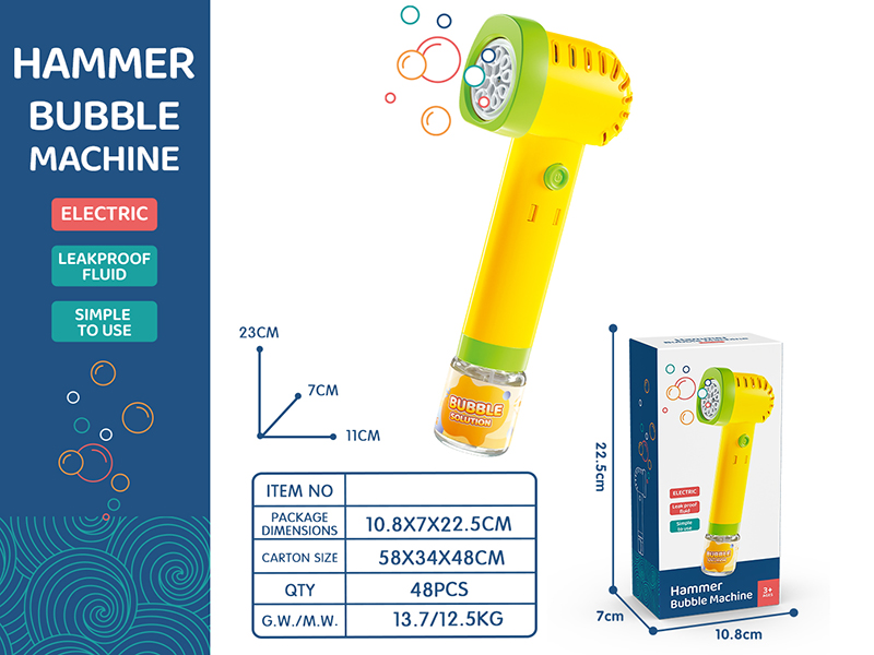 10 Holes Hammer Bubble Machine