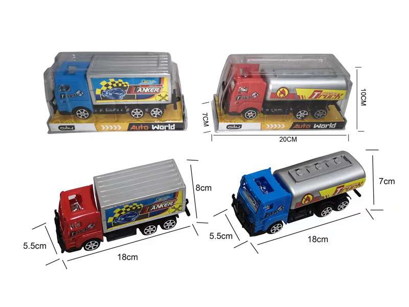 18CM Friction Tractor Container Truck/Oil Tank Truck