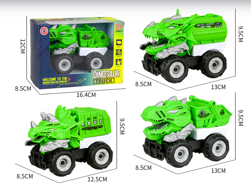 Medium Large Friction Dinosaur Sanitation Vehicle
