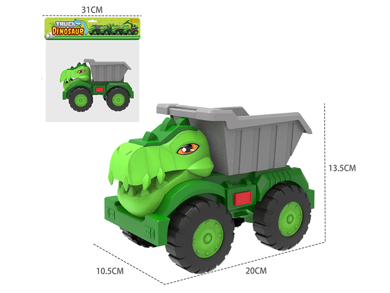 Friction Dinosaur Engineering Vehicle Dump Truck With Sound And Light