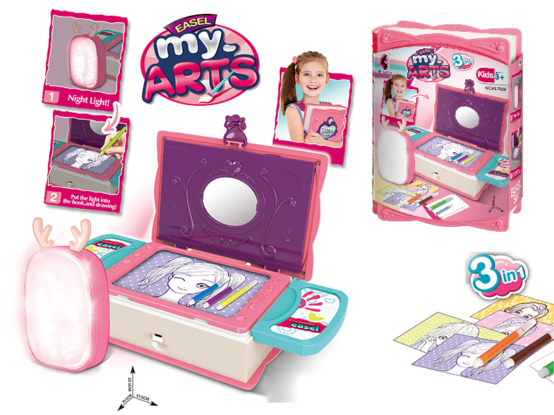 Magic Book Storage Box Painting Play Set(With Lights)