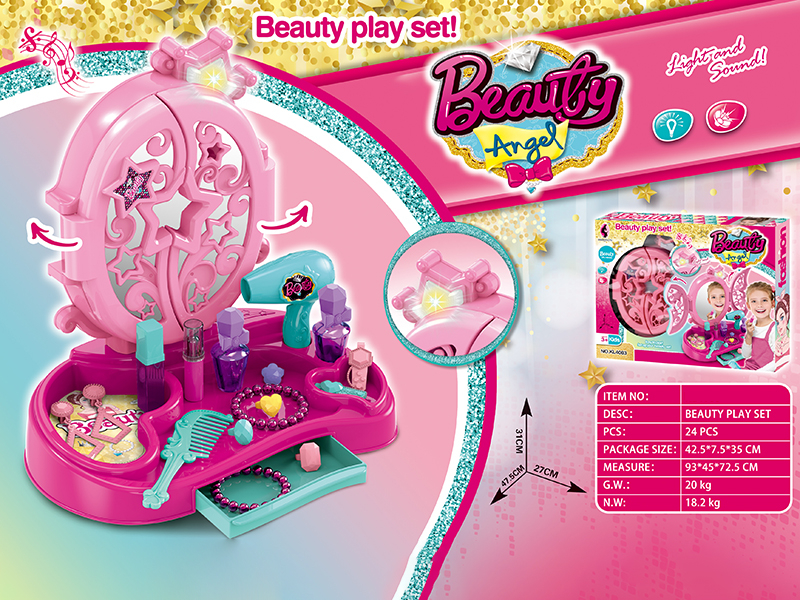 Crown Dressing Table Beauty Play Set With Sound And Lights