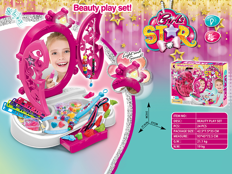 Crown Dressing Table DIY Beads Set With Sound And Lights