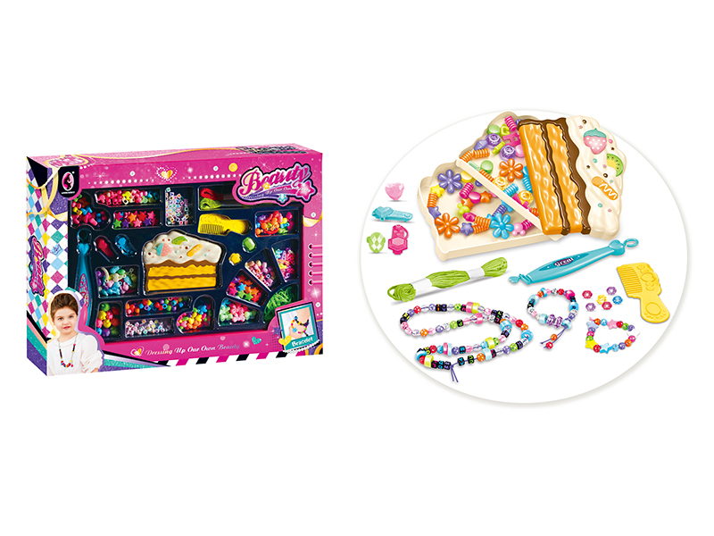 Cake Storage Jewelry Box DIY Beads Bracelet Set