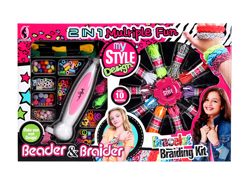 DIY Bracelet Braiding Kit & Hair Beader Toys