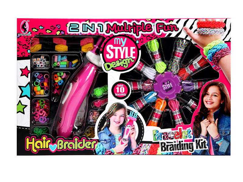 DIY Bracelet Braiding Kit & Hair Beader Toys
