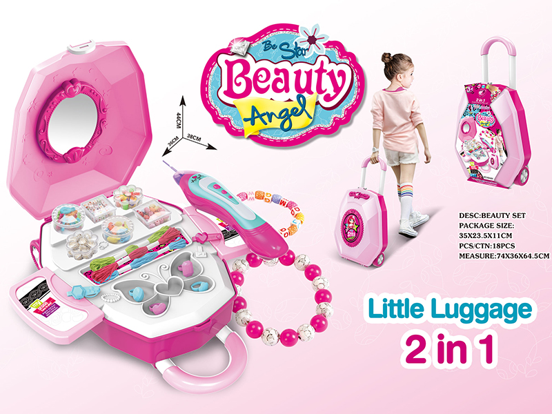 DIY Hair Beaded Little Luggage 2 In 1