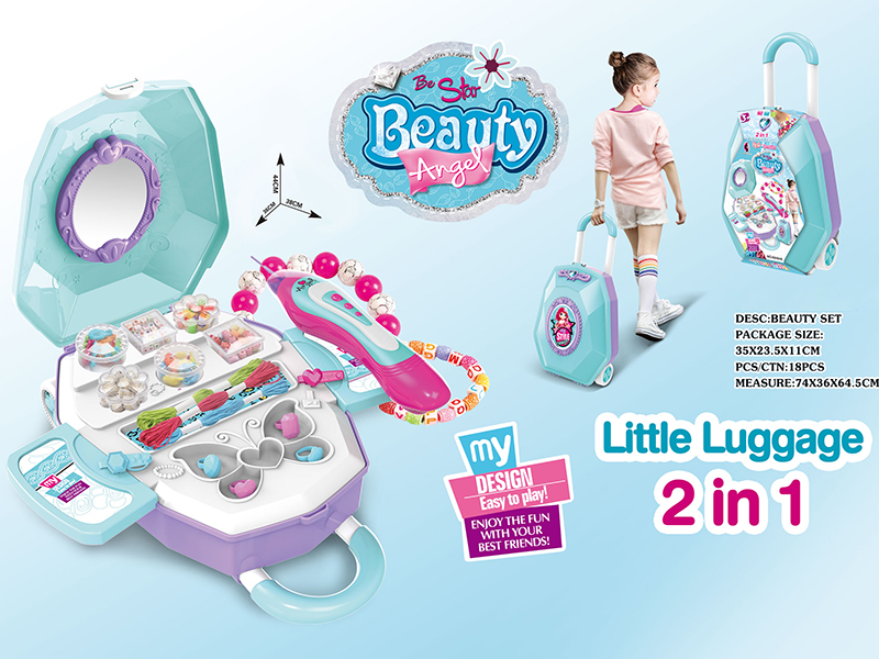 DIY Hair Beaded Little Luggage 2 In 1