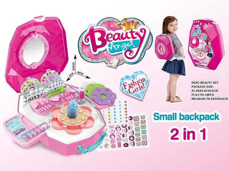 Nail Art Small Backpack 2 In 1