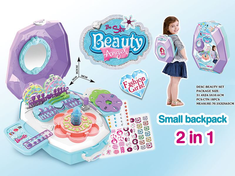 Nail Art Small Backpack 2 In 1