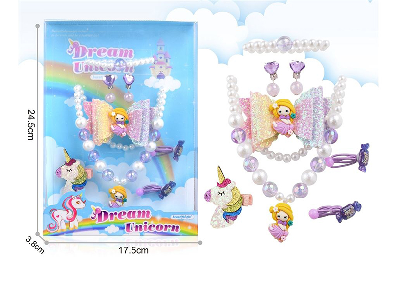 Princess Necklace Hairpin Girl Adornment Toys