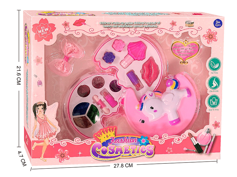 Unicorn Shape Children's Two Layers Cosmetics