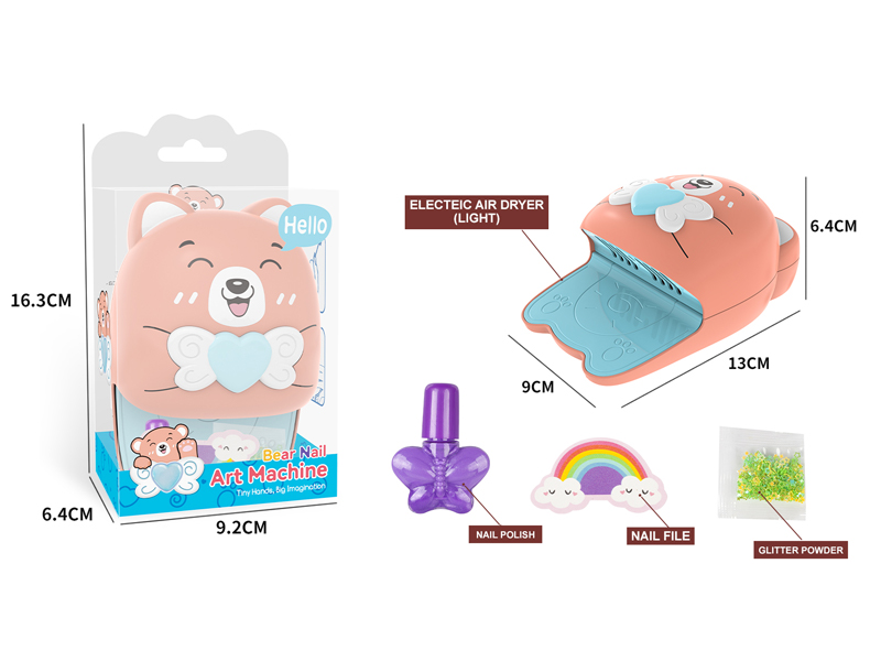 Air Dryer With Light+Nail Polish Set