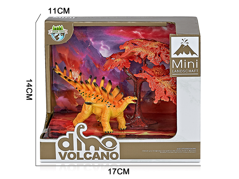 Volcanic Dinosaur Model Scene Toys(Kentrosaurus)
