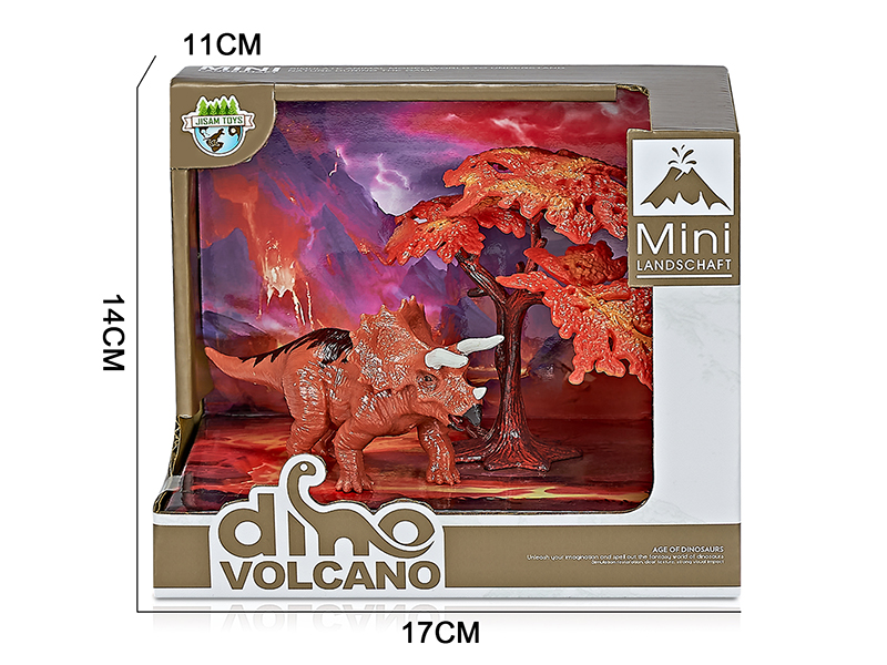 Volcanic Dinosaur Model Scene Toys(Triceratops)