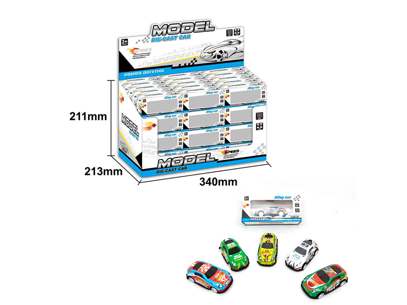 60PCS Slide Tin Car