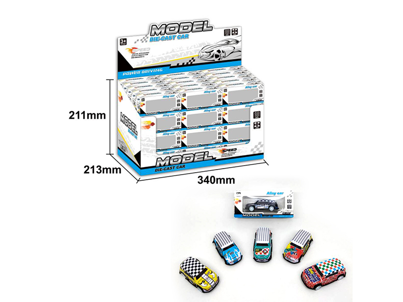 60PCS Slide Tin Car