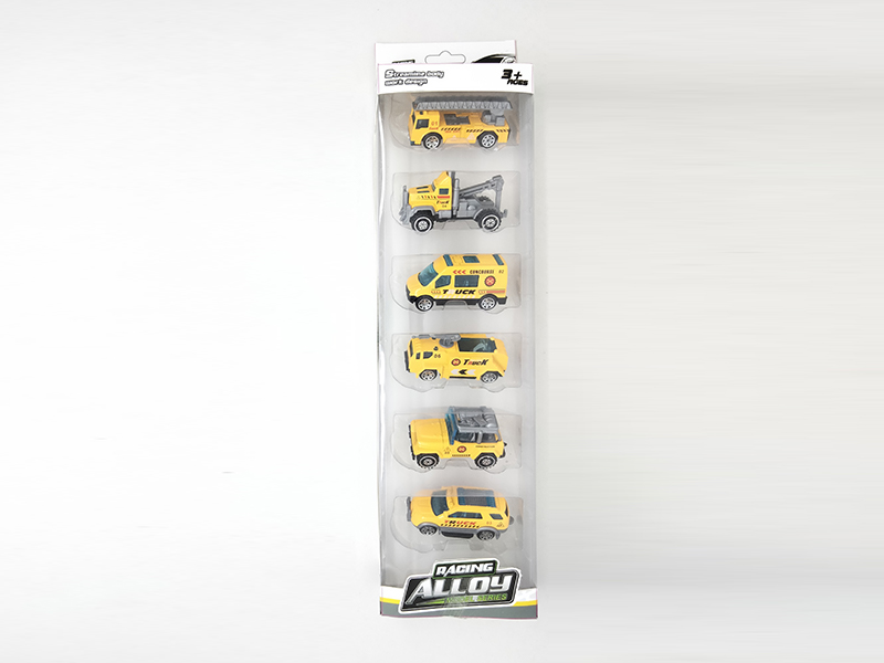 6PCS Slide Alloy Engineering Vehicle Set