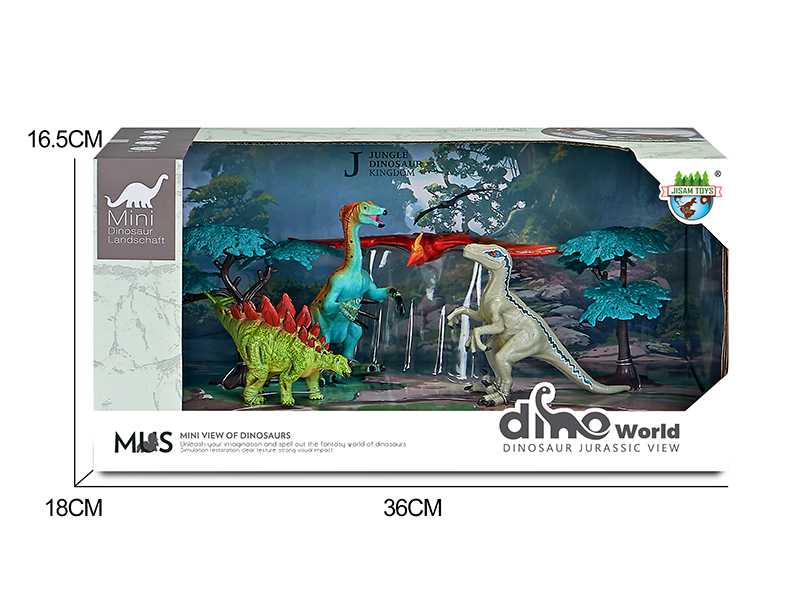 Dinosaur Model Forest Scene Set