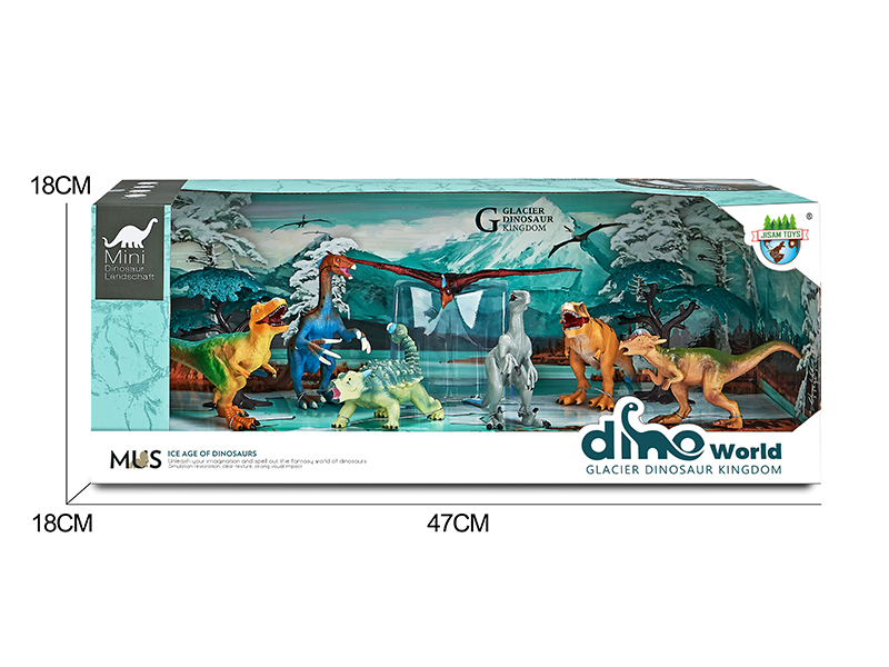 Dinosaur Model Glacier Scene Set