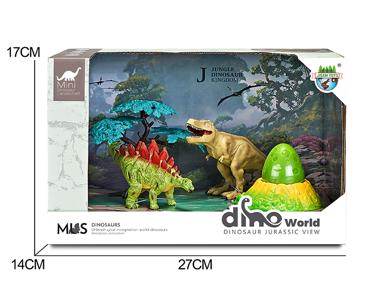 Dinosaur Model Forest Scene Set + Surprise Dragon Egg